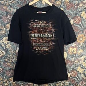 Harley-Davidson Black and Orange Legendary Tee St John Size XL
